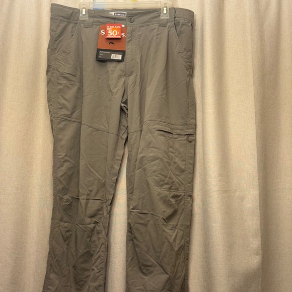 Simms Bugstopper Pants Mens XL Gray Insect Shield Fishing Hiking Outdoors NWT - Picture 1 of 16